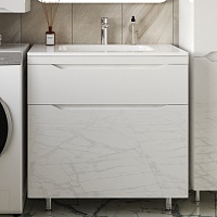 Style Line Тумба под раковину Марелла 80 Люкс Plus антискрейтч белая